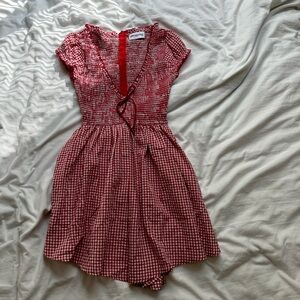 Princess Polly Wescott Gingham Playsuit in Red